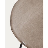 Hocker Zahara mit Chenille und Stahlbeinen mit schwarzem Finish, 65 cm, FSC 100 % von Kave Home – Bild 8