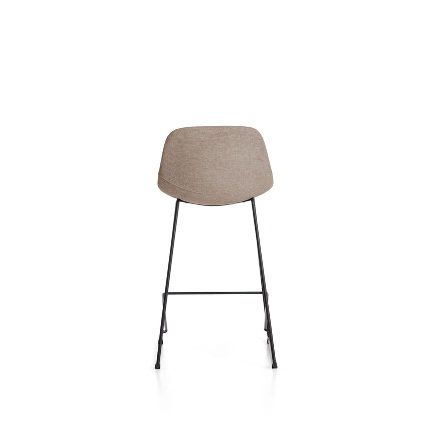 Hocker Zahara mit Chenille und Stahlbeinen mit schwarzem Finish, 65 cm, FSC 100 % von Kave Home – Bild 6