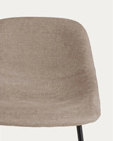 Hocker Zahara mit Chenille und Stahlbeinen mit schwarzem Finish, 65 cm, FSC 100 % von Kave Home – Bild 7