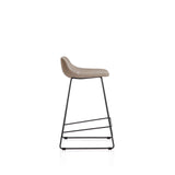 Hocker Zahara mit Chenille und Stahlbeinen mit schwarzem Finish, 76 cm, FSC 100 % von Kave Home – Bild 3