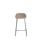 Hocker Zahara mit Chenille und Stahlbeinen mit schwarzem Finish, 76 cm, FSC 100 % von Kave Home – Bild 5