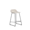 Hocker Zahara mit beiger Chenille und Stahlbeinen mit schwarzem Finish, 76 cm, FSC 100 % von Kave Home – Bild 1