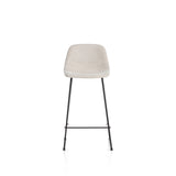 Hocker Zahara mit beiger Chenille und Stahlbeinen mit schwarzem Finish, 76 cm, FSC 100 % von Kave Home – Bild 5