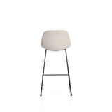 Hocker Zahara mit beiger Chenille und Stahlbeinen mit schwarzem Finish, 76 cm, FSC 100 % von Kave Home – Bild 6