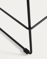 Hocker Zahara mit braunem Polyurethan und Stahlbeinen mit schwarzem Finish, 65 cm, FSC 100 % von Kave Home – Bild 10