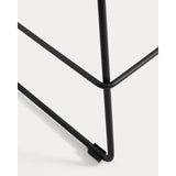 Hocker Zahara mit braunem Polyurethan und Stahlbeinen mit schwarzem Finish, 76 cm, FSC 100 % von Kave Home – Bild 10