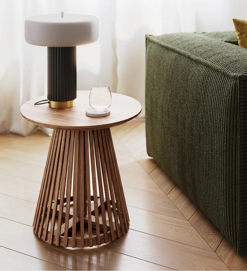 Jeanette Beistelltisch aus massivem Teakholz Ø 50 cm von Kave Home – Bild 2