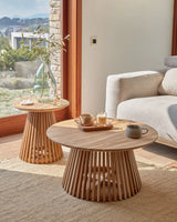Jeanette Beistelltisch aus massivem Teakholz Ø 50 cm von Kave Home – Bild 4