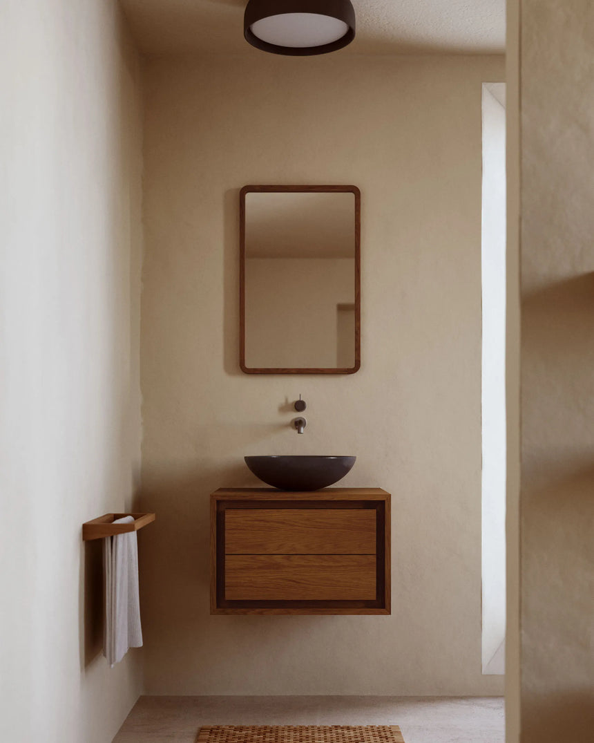 Kenta Badezimmermöbel aus massivem Teakholz mit Nussholzfinish 60 x 45 cm von Kave Home – Produktbild 5