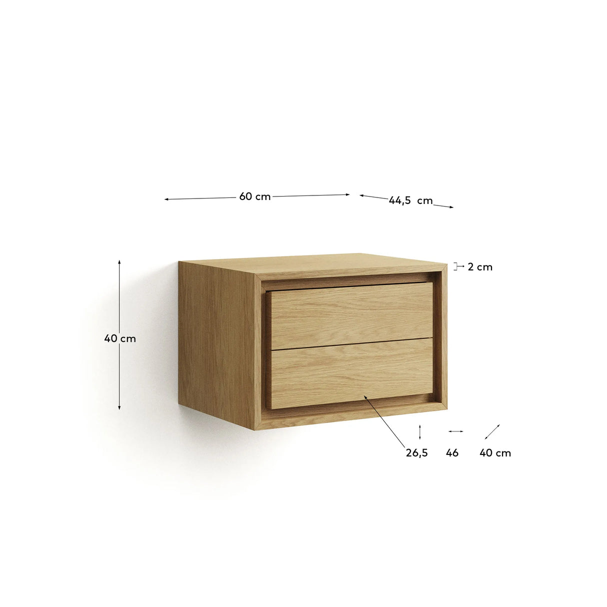 Kenta Badezimmermöbel aus massivem Teakholz mit natürlichem Finish 60 x 45 cm von Kave Home – Produktbild 12