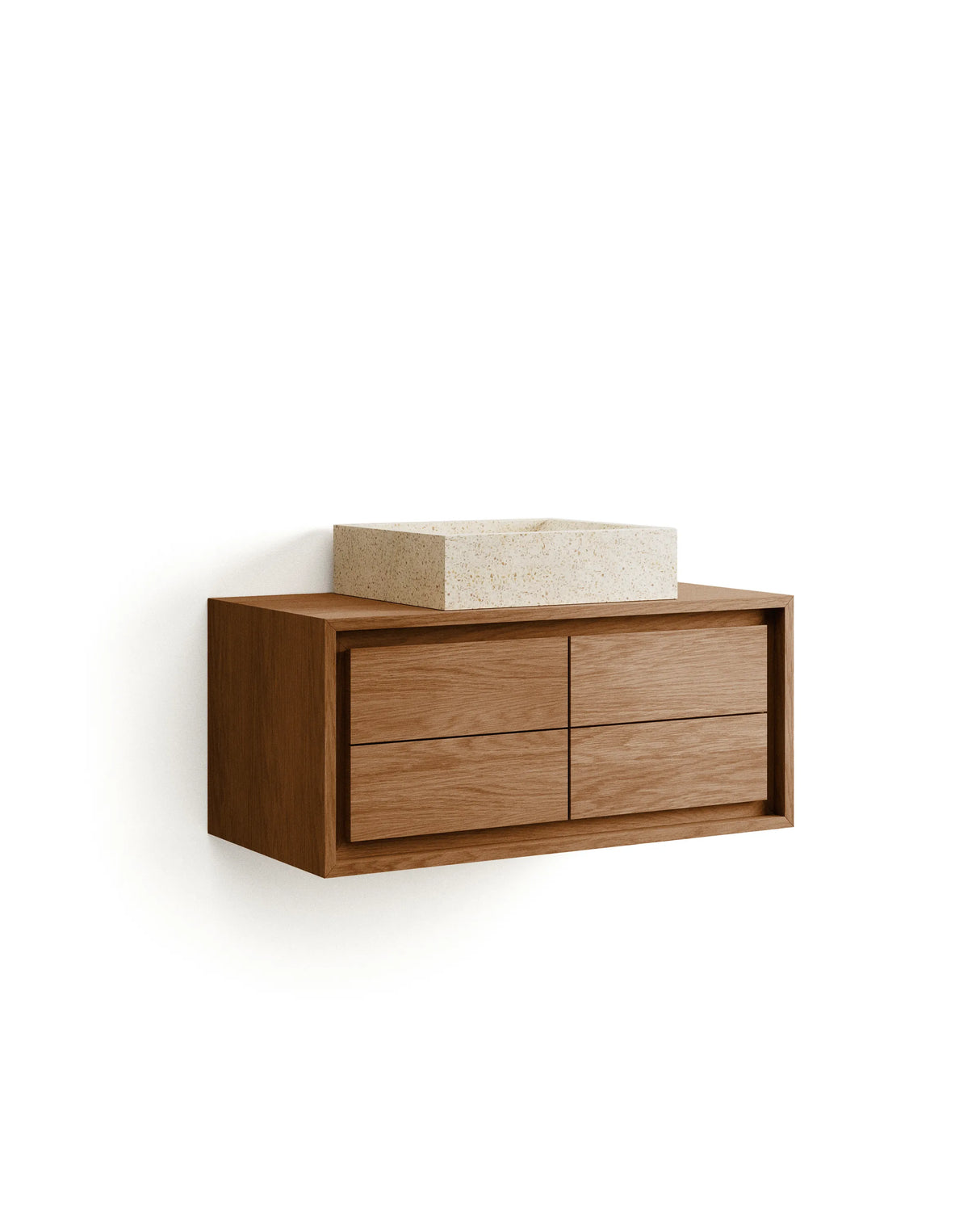 Kenta Badezimmermöbel aus massivem Teakholz mit natürlichem Finish 90 x 45 cm von Kave Home – Produktbild 5
