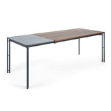 Kesia Ausziehtisch Nussholzfurnier und Beine mit schwarzem Finish 160 (220) x 90 cm von Kave Home – Produktbild 5