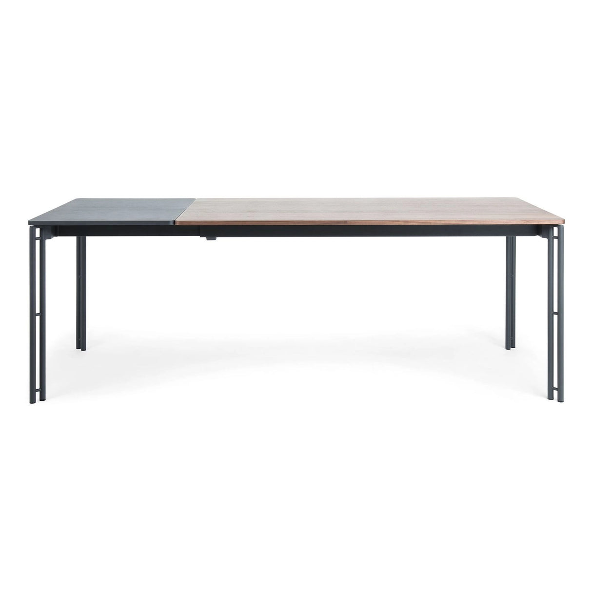 Kesia Ausziehtisch Nussholzfurnier und Beine mit schwarzem Finish 160 (220) x 90 cm von Kave Home – Produktbild 7