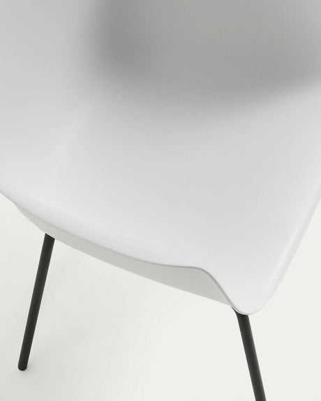 Khasumi Stuhl aus Kunststoff weiß von Kave Home – Produktbild 7