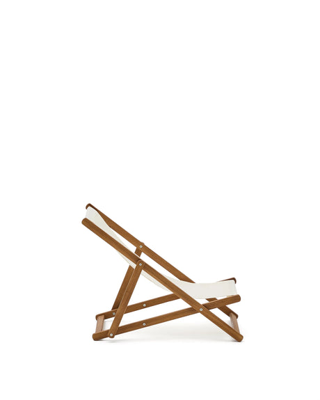 Klappbarer Outdoor-Liegestuhl Adredna für Kinder in Beige aus massivem Akazienholz FSC 100 % von Kave Home – Produktbild 10