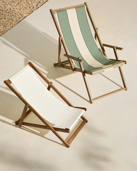 Klappbarer Outdoor-Liegestuhl Adredna für Kinder in Beige aus massivem Akazienholz FSC 100 % von Kave Home – Produktbild 7