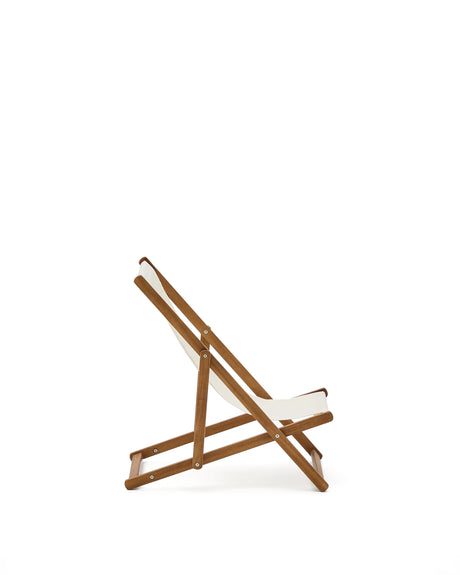 Klappbarer Outdoor-Liegestuhl Adredna für Kinder in Beige aus massivem Akazienholz FSC 100 % von Kave Home – Produktbild 9