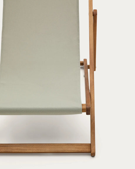 Klappbarer Outdoor-Liegestuhl Adredna für Kinder in Grün aus massivem Akazienholz FSC 100 % von Kave Home – Produktbild 1