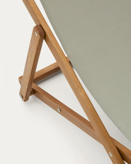 Klappbarer Outdoor-Liegestuhl Adredna für Kinder in Grün aus massivem Akazienholz FSC 100 % von Kave Home – Produktbild 2