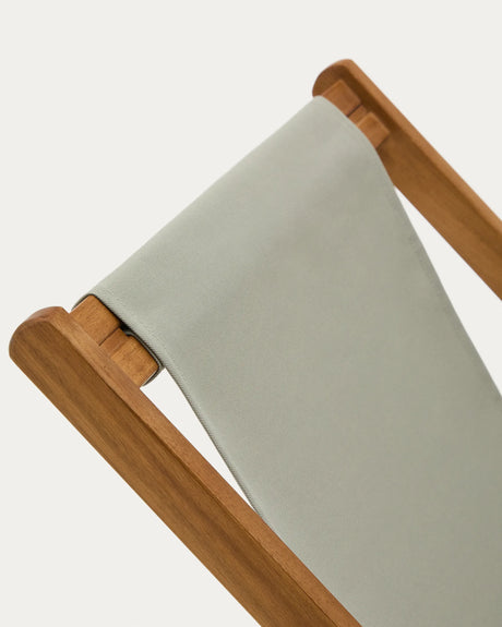Klappbarer Outdoor-Liegestuhl Adredna für Kinder in Grün aus massivem Akazienholz FSC 100 % von Kave Home – Produktbild 3