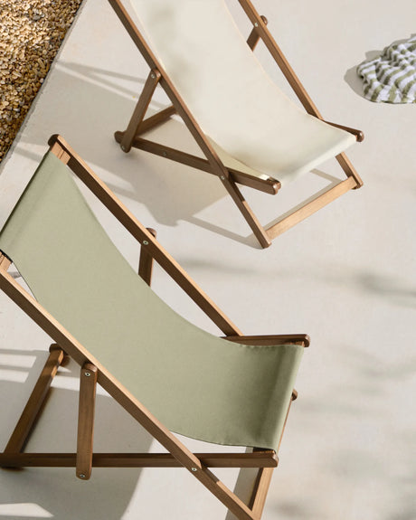 Klappbarer Outdoor-Liegestuhl Adredna für Kinder in Grün aus massivem Akazienholz FSC 100 % von Kave Home – Produktbild 7