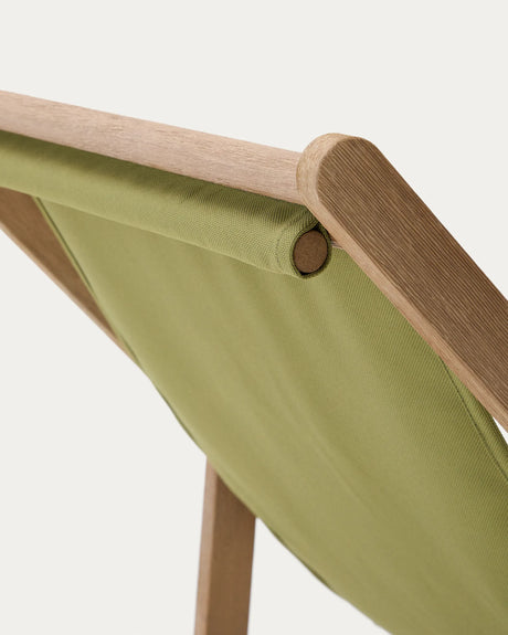 Klappbarer Outdoor-Liegestuhl Vilara in Grün aus massivem Akazienholz FSC 100% von Kave Home – Produktbild 3
