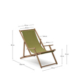 Klappbarer Outdoor-Liegestuhl Vilara in Grün aus massivem Akazienholz FSC 100% von Kave Home – Produktbild 6