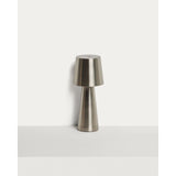 Kleine Tischlampe Arenys aus Metall mit silbern glänzendem Finish von Kave Home – Bild 1