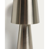 Kleine Tischlampe Arenys aus Metall mit silbern glänzendem Finish von Kave Home – Bild 11