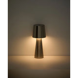 Kleine Tischlampe Arenys aus Metall mit silbern glänzendem Finish von Kave Home – Bild 6