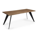 Koda Tisch Eichenfurnier mit Antikfinish und Stahlbeinen mit schwarzem Finish 180 x 100 cm von Kave Home – Produktbild 1