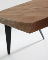 Koda Tisch Eichenfurnier mit Antikfinish und Stahlbeinen mit schwarzem Finish 180 x 100 cm von Kave Home – Produktbild 3