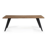 Koda Tisch Eichenfurnier mit Antikfinish und Stahlbeinen mit schwarzem Finish 180 x 100 cm von Kave Home – Produktbild 4