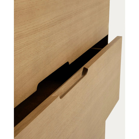 Kommode Arelida aus Furnier und massivem Eichenholz mit hellbraunem Finish 100 x 80 cm FSC Mix Credit von Kave Home – Bild 7