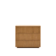 Kommode Helvine 3 Schubladen aus Eichenfurnier 90 x 78 cm FSC 100% von Kave Home – Bild 1