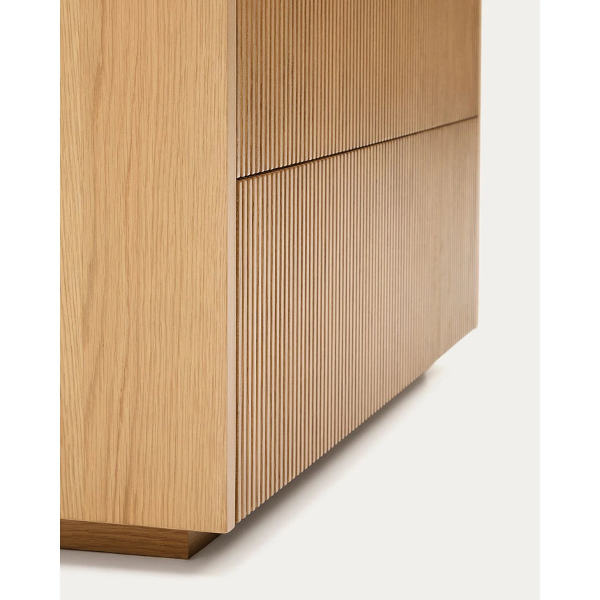 Kommode Helvine 3 Schubladen aus Eichenfurnier 90 x 78 cm FSC 100% von Kave Home – Bild 10