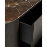 Kommode Nemore mit 3 Schubladen aus Eichenfurnier und Keramikplatte mit Emperador-Marmor-Effekt FSC Mix Credit, 120 x 45 cm von Kave Home – Bild 8