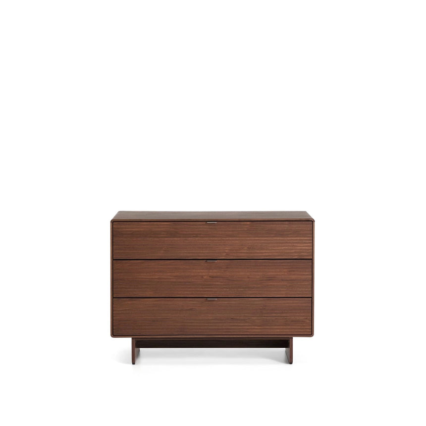 Kommode Norlen in Nussbaumfurnier mit 3 Schubladen, FSC Mix Credit 107 x 75 cm von Kave Home – Produktbild 1