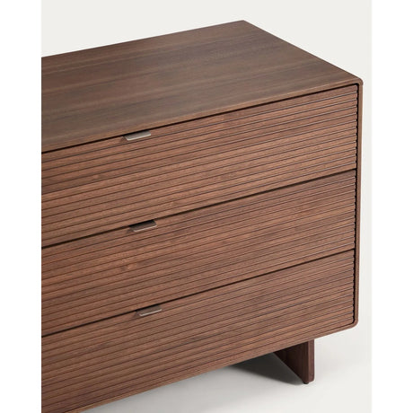 Kommode Norlen in Nussbaumfurnier mit 3 Schubladen, FSC Mix Credit 107 x 75 cm von Kave Home – Produktbild 5