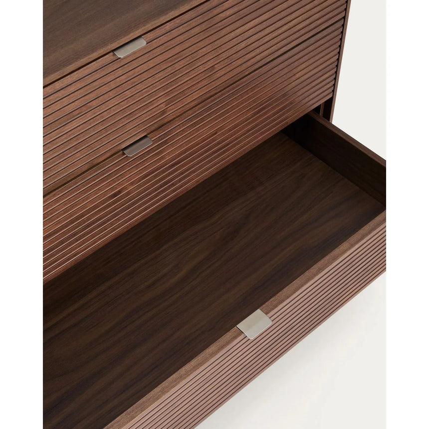 Kommode Norlen in Nussbaumfurnier mit 3 Schubladen, FSC Mix Credit 107 x 75 cm von Kave Home – Produktbild 6
