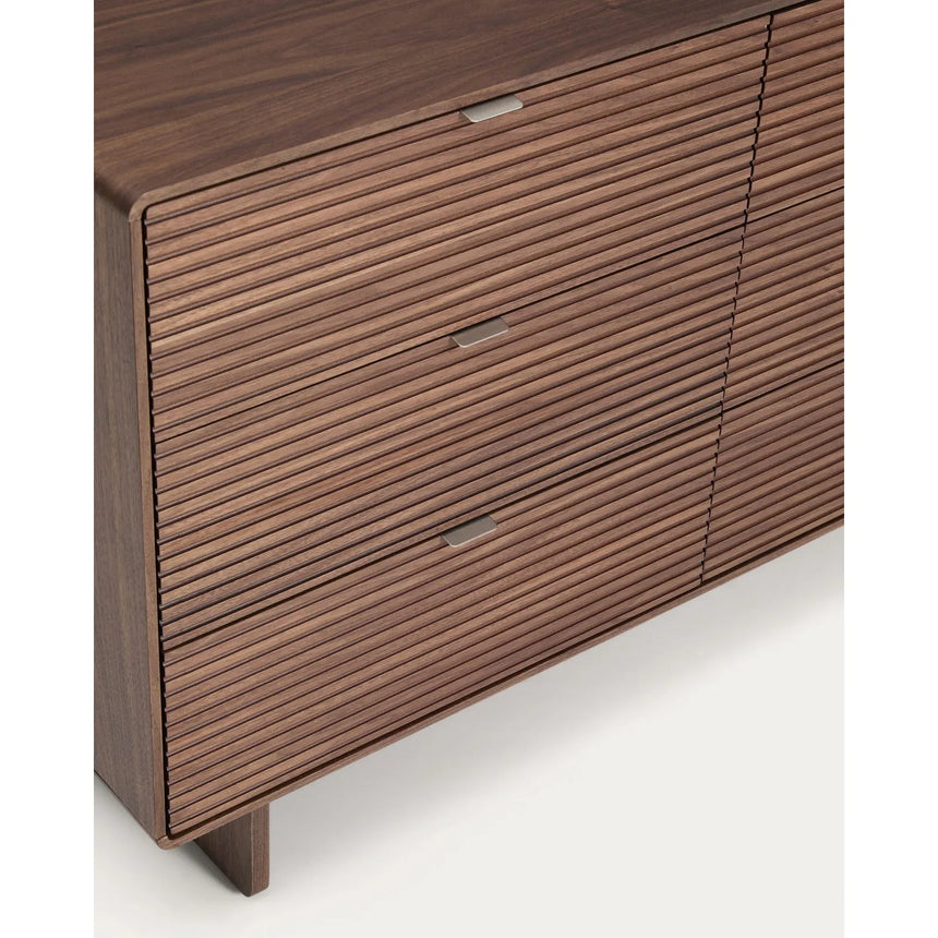 Kommode Norlen in Nussbaumfurnier mit 6 Schubladen, FSC Mix Credit, 112 x 73 cm von Kave Home – Produktbild 5
