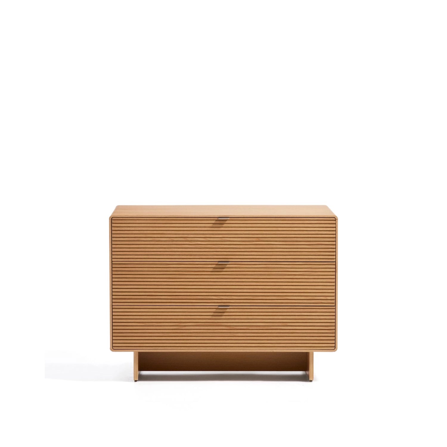 Kommode Norlen mit 3 Schubladen in Eichenfurnier mit naturfarbenem Finish FSC Mix Credit 101 x 75 cm von Kave Home – Bild 1