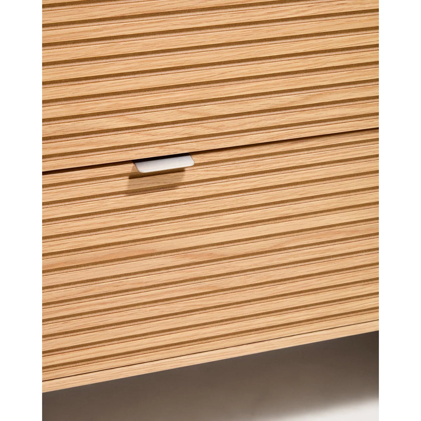 Kommode Norlen mit 3 Schubladen in Eichenfurnier mit naturfarbenem Finish FSC Mix Credit 101 x 75 cm von Kave Home – Bild 8