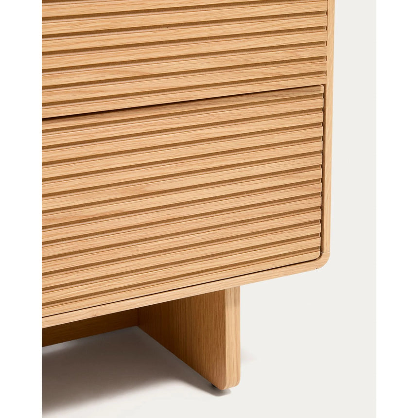 Kommode Norlen mit 3 Schubladen in Eichenfurnier mit naturfarbenem Finish FSC Mix Credit 101 x 75 cm von Kave Home – Bild 9