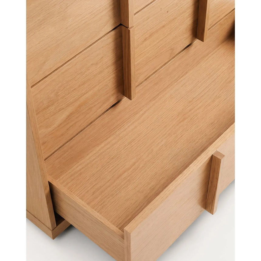 Kommode Onix 3 mit Schubladen aus Eichenfurnier Naturton-Finish 100 x 78 cm FSC Mix Credit von Kave Home – Bild 5