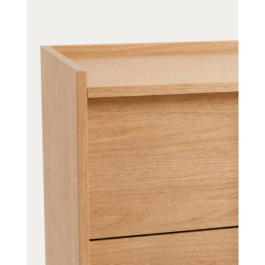 Kommode Onix 3 mit Schubladen aus Eichenfurnier Naturton-Finish 100 x 78 cm FSC Mix Credit von Kave Home – Bild 7