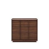 Kommode Onix 3 mit Schubladen aus Walnussfurnier dunkles Finish 100 x 78 cm FSC Mix Credit von Kave Home – Bild 1