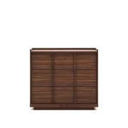 Kommode Onix 3 mit Schubladen aus Walnussfurnier dunkles Finish 100 x 78 cm FSC Mix Credit von Kave Home – Bild 1