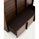 Kommode Onix 3 mit Schubladen aus Walnussfurnier dunkles Finish 100 x 78 cm FSC Mix Credit von Kave Home – Bild 7