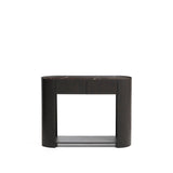 Konsolentisch Nemore mit 2 Schubladen aus Eichenfurnier und Keramikplatte mit Emperador-Marmor-Effekt, FSC Mix Credit 120 x 90 cm von Kave Home – Bild 1
